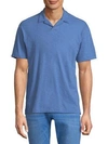 Theory Short-sleeve Cotton Polo In Tidal