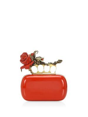 alexander mcqueen four ring clutch