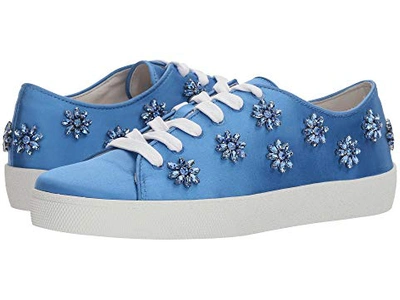 Alice And Olivia Cleo Crystal Embellished Sneaker In Cerulean