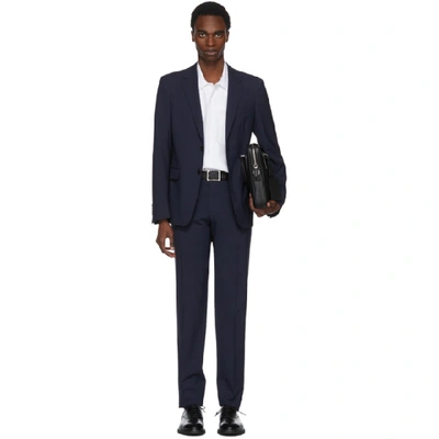 Prada Slim Fit Wool & Mohair Twill Suit In F0124-navy