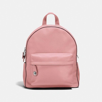 Coach Campus Backpack In Peony/silver