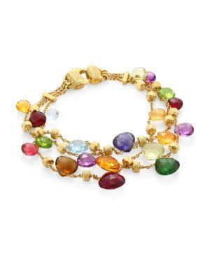 Marco Bicego Paradise Semi-precious Multi-stone Three-strand Bracelet ...