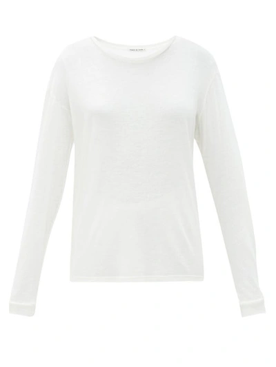 Frances De Lourdes Marlon Round-neck Cashmere And Silk-blend T-shirt In White
