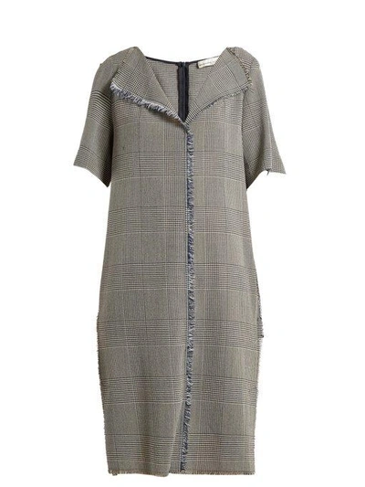 Golden Goose Luciana Prince Of Wales-checked Dress In Prince Of Wales/navy/white