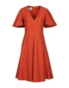 Valentino Midi Dresses In Rust