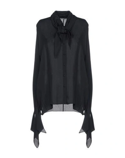 Balenciaga Silk Shirts & Blouses In Black