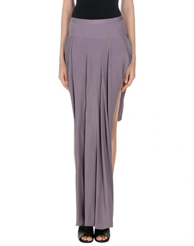 Rick Owens Long Skirts In Mauve