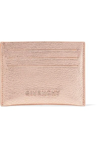 Givenchy Pandora Metallic Textured-leather Cardholder
