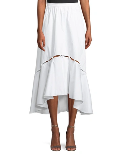 Prose & Poetry Tabitha A-line High-low Cotton Midi Skirt