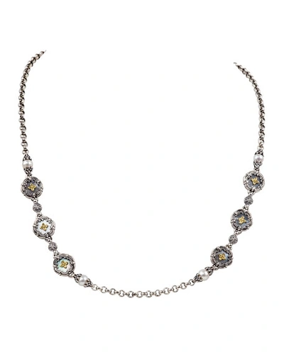 Konstantino Hestia Mother-of-pearl Station Necklace In Multi