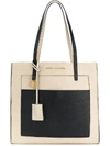 Marc Jacobs The Grind Color Block Leather Tote - White In Cloud White Multi/gold