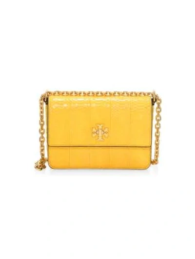 Tory Burch Mini Kira Exotic Snakeskin Shoulder Bag In Daisy