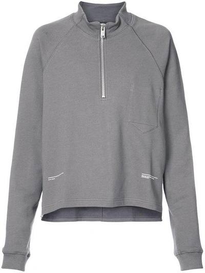 Siki Im Zipped Neck Sweatshirt In Grey