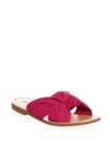 Soludos Knotted Slide Sandals In Fuchsia