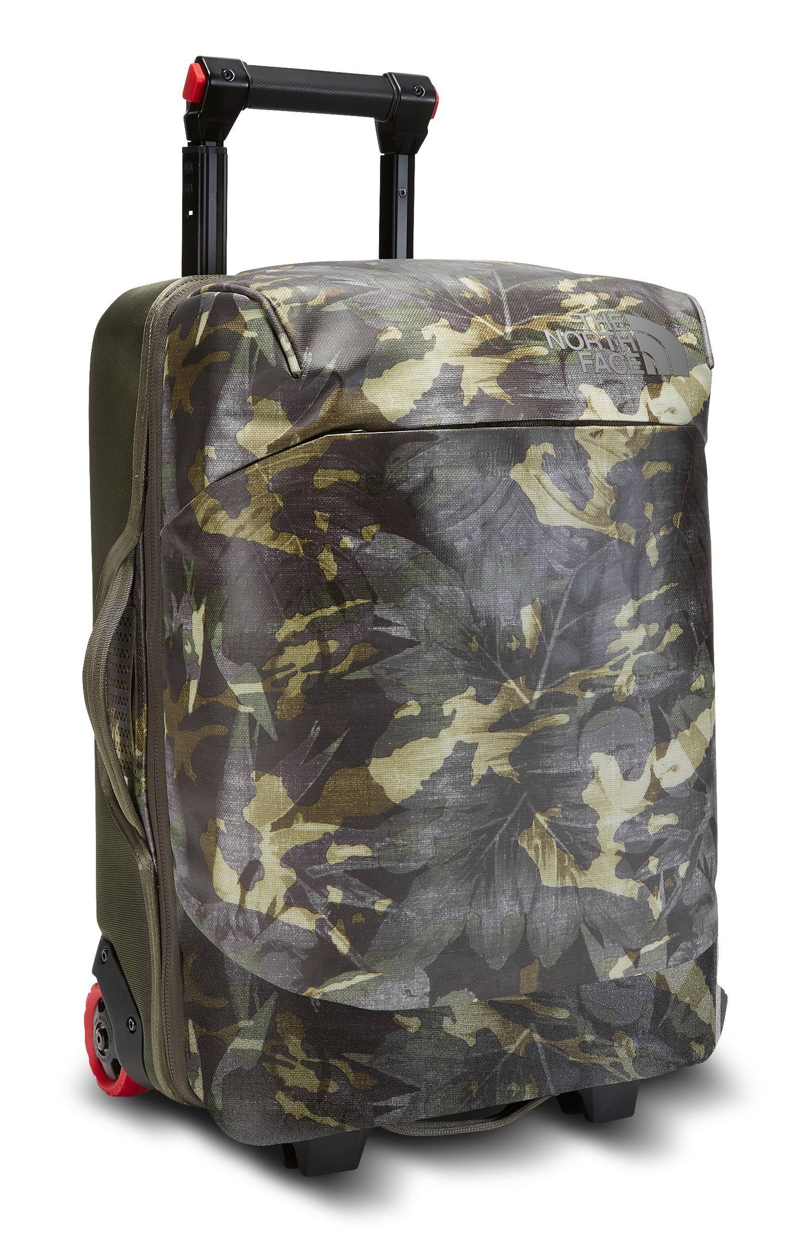 The North Face Stratoliner Medium Wheeled Carryon Green In English Green Camo/ Taupe ModeSens