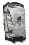 The North Face Rolling Thunder Wheeled Duffel Bag - White In Moonlight Ivory Scratch Print