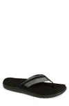 Teva Voya Flip Flop In Black Nylon