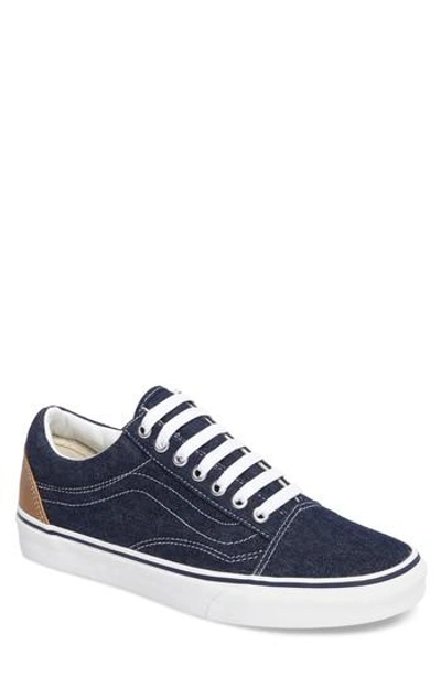 Vans Old Skool Sneaker In Dress Blues Denim/ Leather