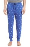 Polo Ralph Lauren Pony Print Lounge Pants In Liberty Nevis/ White