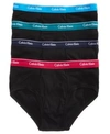 Calvin Klein Men's Classic Briefs 4-pack U4000 In Pink, Navy, Green, Baby Blue Waistbands