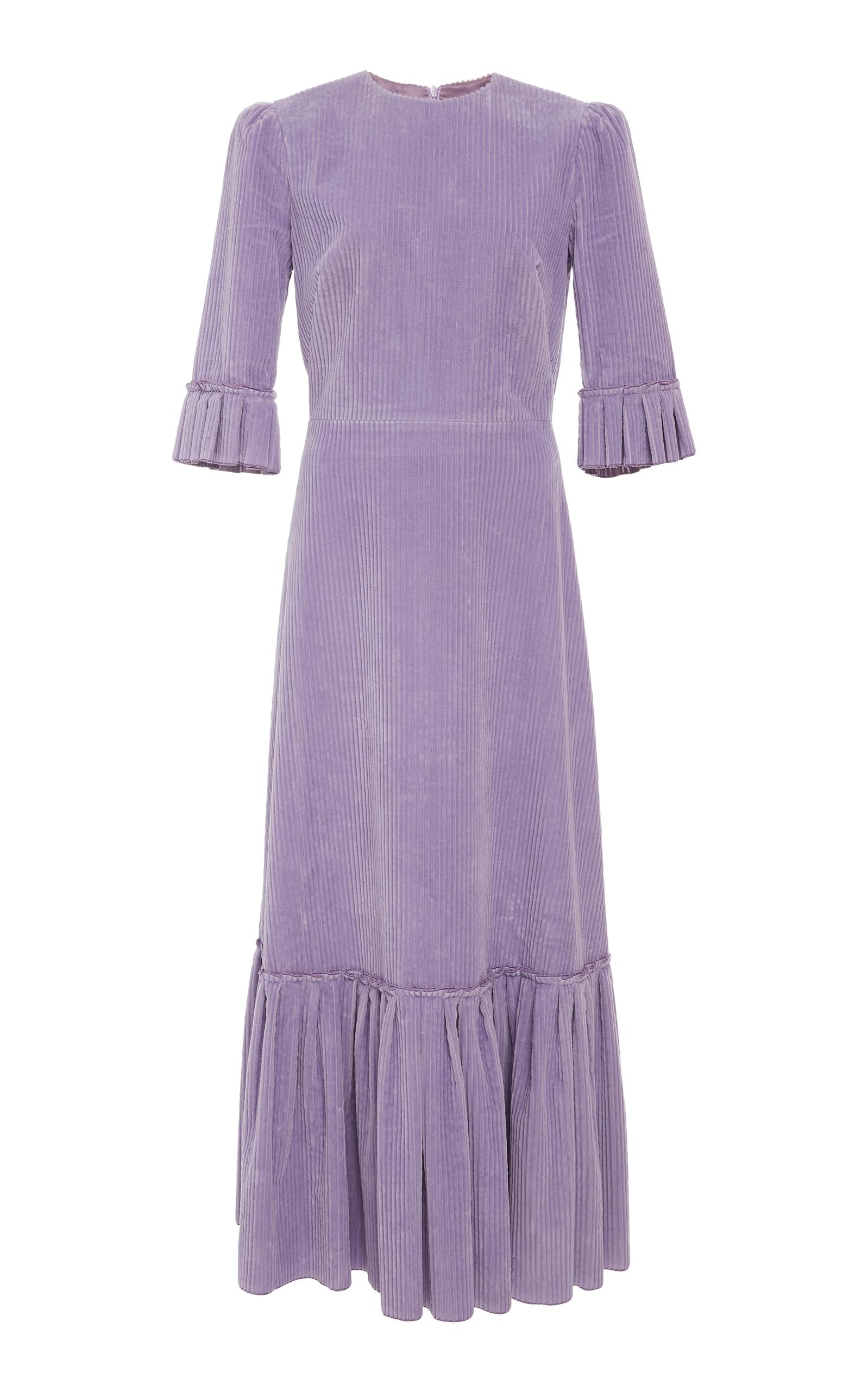 The Vampire's Wife M'o Exclusive Corduroy Festival Dress In Purple ...