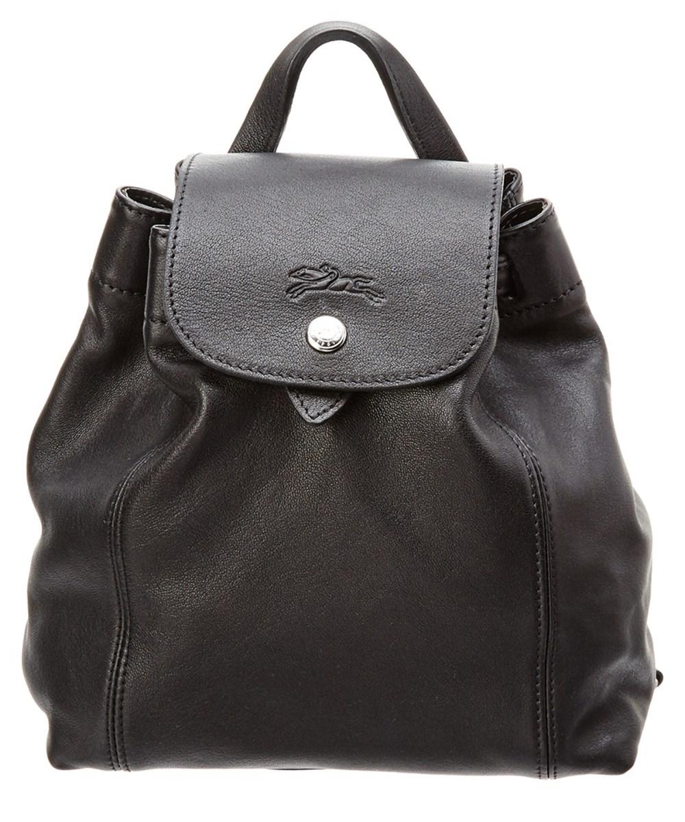 Longchamp Le Pliage Cuir Xs Leather Backpack In Black Modesens