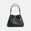 Coach Edie Schultertasche Mit Drehverschluss In Ivy/dark Gunmetal