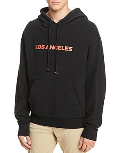 7 For All Mankind Oversized Reversible Los Angeles Sweatshirt In Black