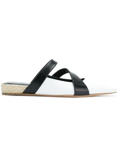 Jw Anderson J.w.anderson Woman Two-tone Leather Slippers White