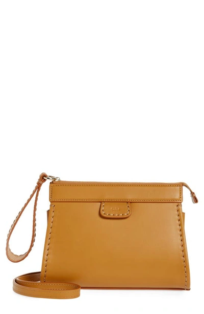 Chloé Edith Leather Crossbody Pouch In Mustang Brown