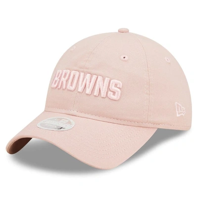 New Era Pink Cleveland Browns Core Classic 2.0 Tonal 9twenty Adjustable Hat