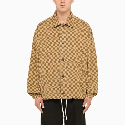 Incotex Red X Facetasm Brown And Camel Checked Jacket In Multicolor