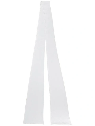 Styland Pussy Bow Scarf In White