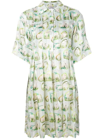 Carven Sheep Print Shirt Dress | ModeSens
