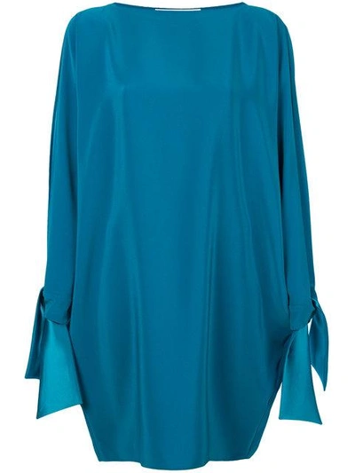 Gianluca Capannolo Tied Sleeves Dress In Blue