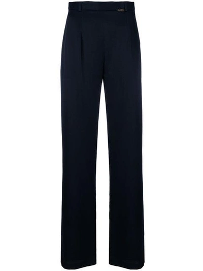 Styland High-waisted Wide Leg Trousers In Blue