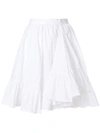 Msgm Frill Hem Full Skirt - White