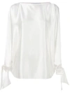 Gianluca Capannolo Tied Sleeves Blouse In White