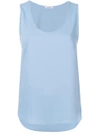P.a.r.o.s.h Sleeveless Fitted Top In Blue