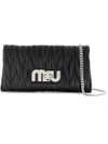 Miu Miu Quilted Clutch In Black