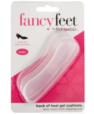 Foot Petals Fancy Feet By  Back Of Heel Gel Cushions Shoe Inserts 3 Pairs Women's Shoes In Clear