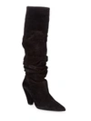 Saks Fifth Avenue Tall Slouch Boots In Black Suede