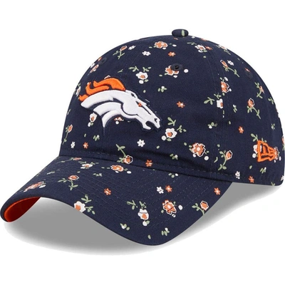 New Era Navy Denver Broncos  Floral 9twenty Adjustable Hat