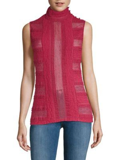 Ella Moss High Neck Tank Top In Hollyberry