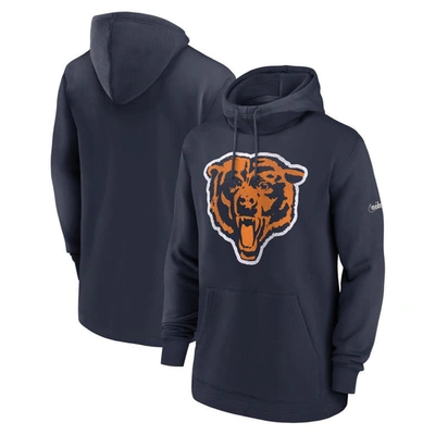 Nike Navy Chicago Bears Classic Pullover Hoodie In Navy