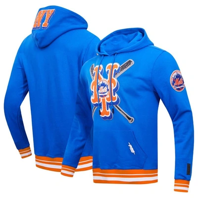 Pro Standard Royal New York Mets Mash Up Logo Pullover Hoodie