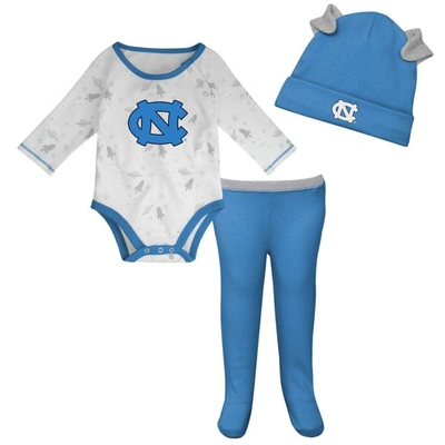 Outerstuff Babies' Newborn & Infant Carolina Blue/white North Carolina Tar Heels Dream Team Raglan Long Sleeve Bodysuit In Carolina Blue,white