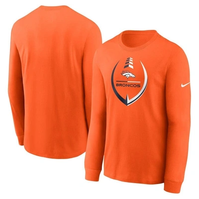 Nike Orange Denver Broncos Icon Legend Long Sleeve Performance T-shirt