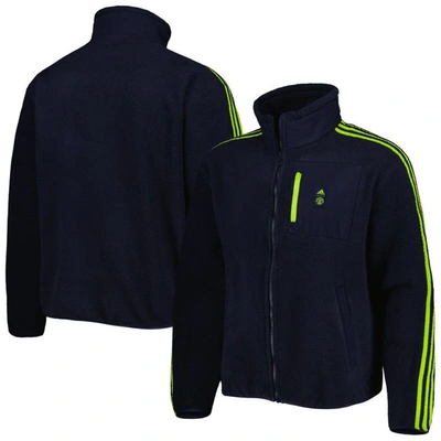 Adidas Originals Adidas Navy Manchester United Lifestyler Fleece Full-zip Jacket