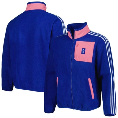 Adidas Originals Adidas Blue Juventus Lifestyler Fleece Full-zip Jacket